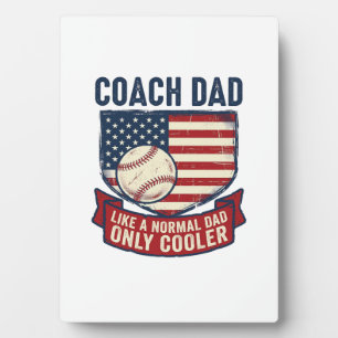 Trainer Papa Baseball Patriotisches Vintage T-Shir Fotoplatte
