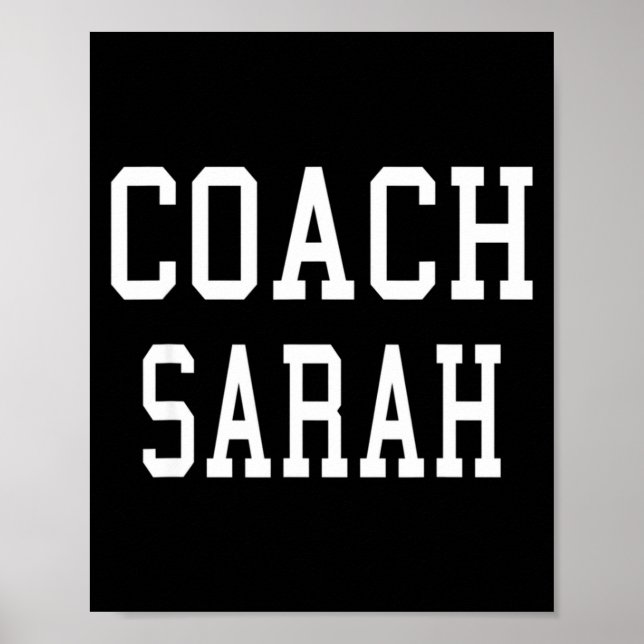 Trainer Sarah Benutzerdefiniertes Fußball-Baseball Poster (Vorne)