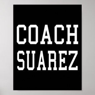Trainer Suarez Custom Footbyll Fußball Baseball Te Poster