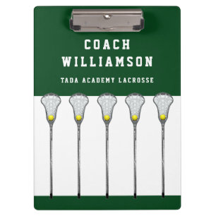 Trainerin für Mädchen-Lacrosse Klemmbrett