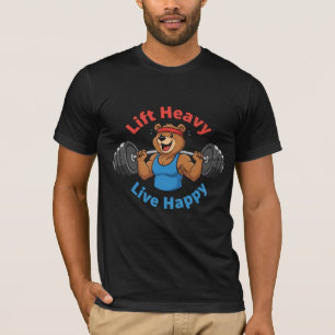 Trainiere hart, lebe glücklich - Strong Bear Gym M T-Shirt