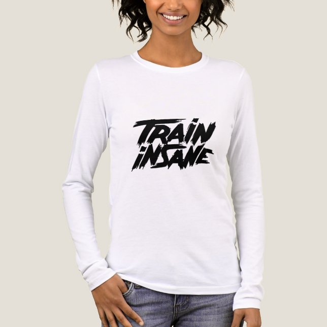 Trainiere verrückt Tri-Blend shirt (Vorderseite)