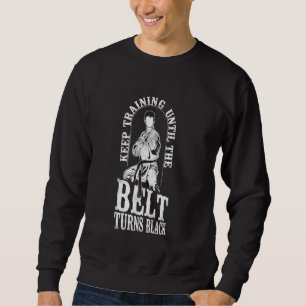 Training behalten, bis der Gürtel die schwarze Jud Sweatshirt