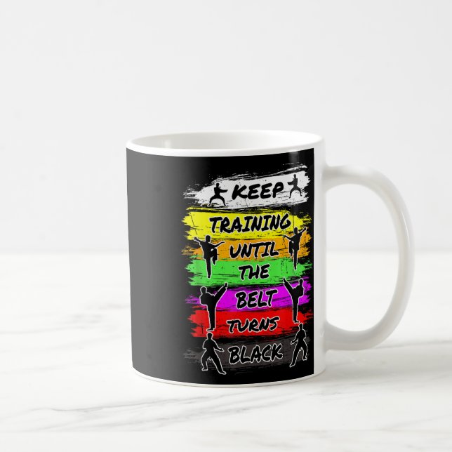 Training behalten, bis der Gürtel schwarze Karate  Kaffeetasse (Rechts)