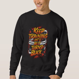 Training behalten, bis der Gürtel zu Black Karate Sweatshirt