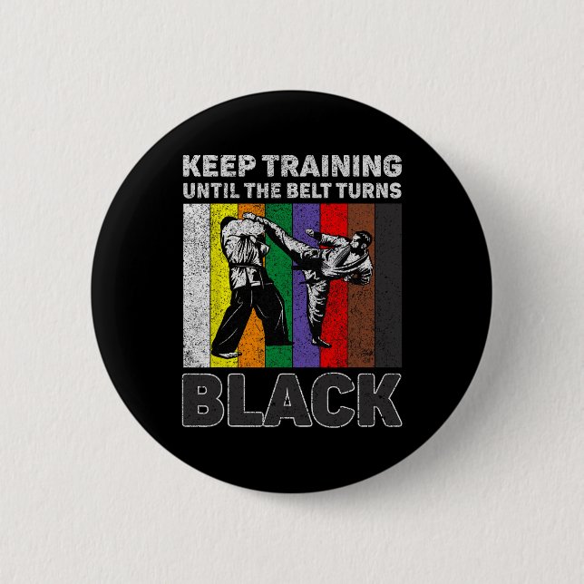 Training behalten, bis der Gürtel zum schwarzen Ta Button (Vorderseite)