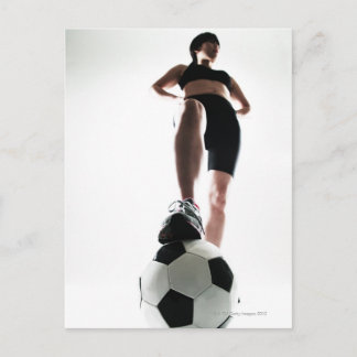 Training der jungen Frau, Fußball Postkarte