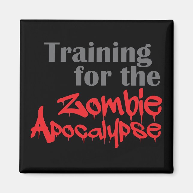 Training für das Funny Workout der Zombie-Apokalyp Magnet (Vorne)