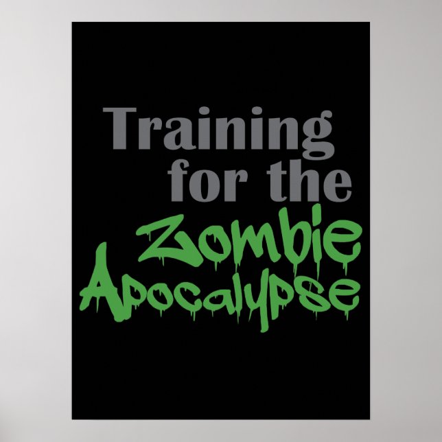 Training für das Funny Workout der Zombie-Apokalyp Poster (Vorne)