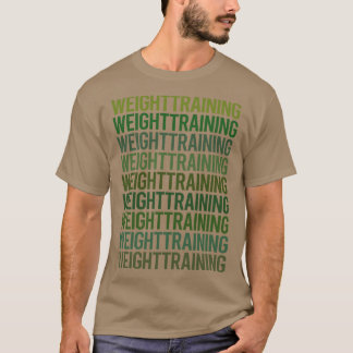 Training für grünes Textgewicht T-Shirt