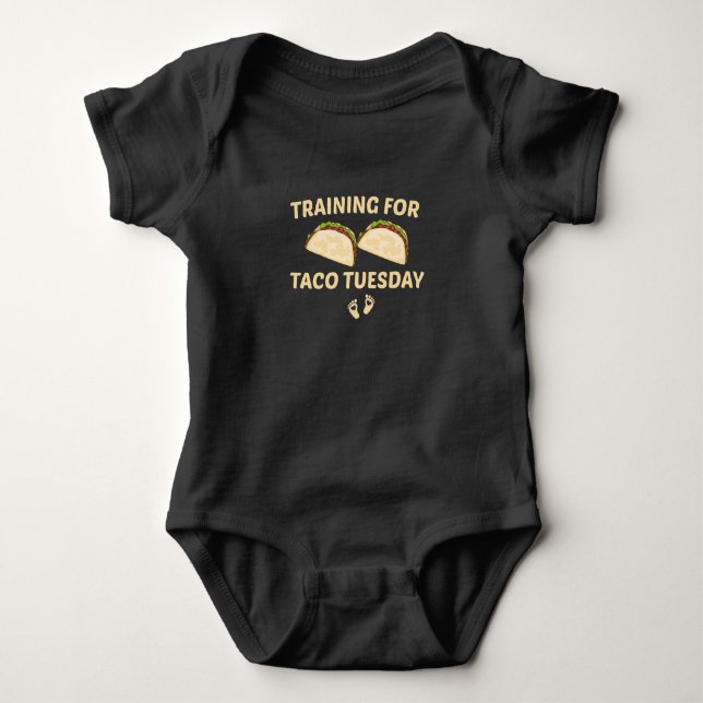 Training für Taco Dienstag, Taco Baby Geschenk Strampler (Vorderseite)