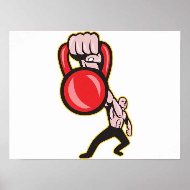 Training Lifting Kettlebell Front Poster (Vorne)