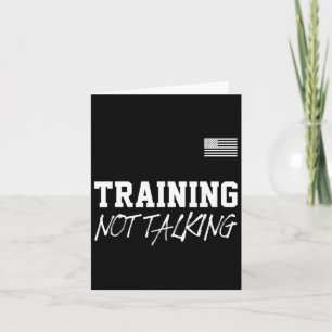 Training ohne Gym Quote Outfit Bodybuilder Karte