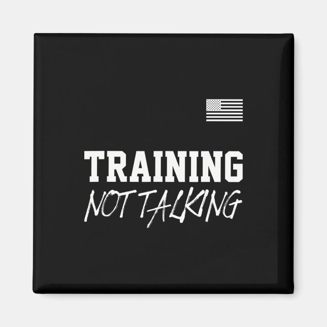 Training ohne Gym Quote Outfit Bodybuilder Magnet (Vorne)