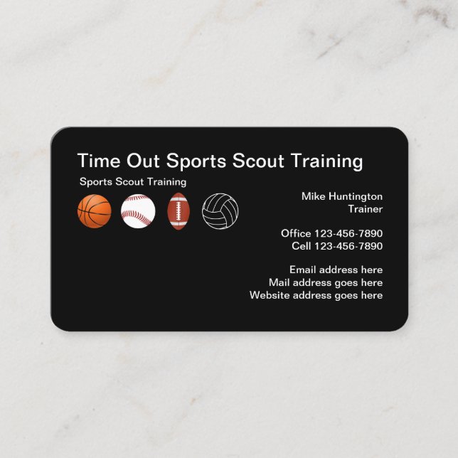 Training School Business Card Visitenkarte (Vorderseite)