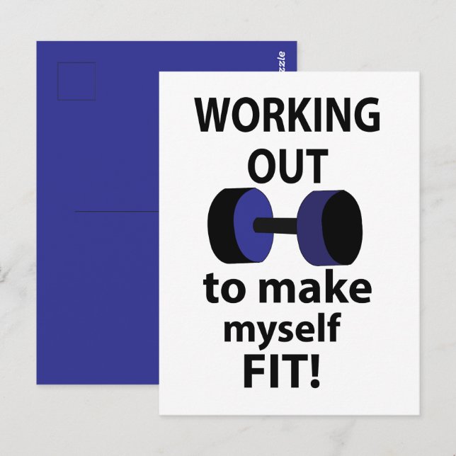 Training Workout Gewichte Training Postkarte (Vorne/Hinten)