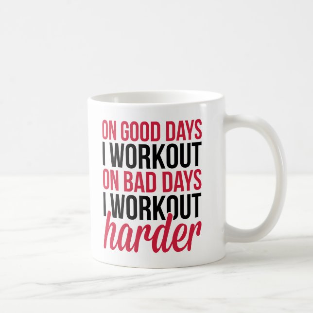 Trainings-härteres Turnhallen-Zitat Tasse (Rechts)