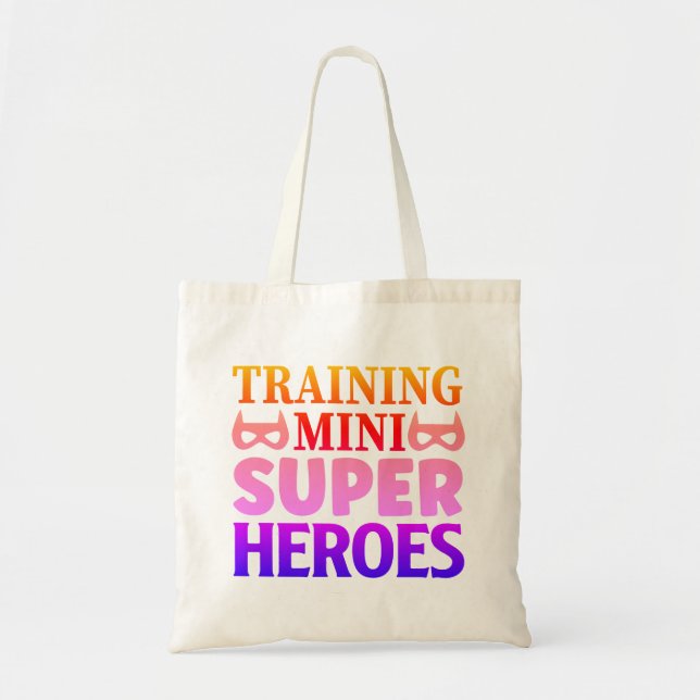 Trainings Mini-Supperhelden Lehrer-Geschenk Tragetasche (Vorne)
