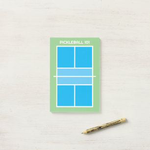 Trainingsbus für Pickleball Courts mit Top-View Post-it Klebezettel