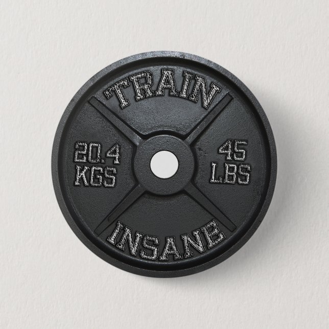 Trainingsinne (Barbell Plate) Motivierend Button (Vorderseite)