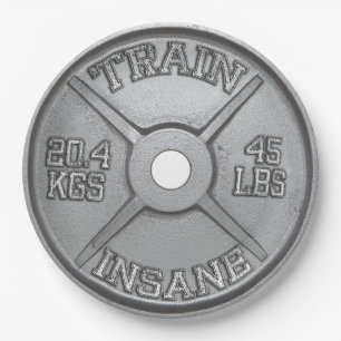 Trainingsinne (Barbell Plate) Motivierend Pappteller