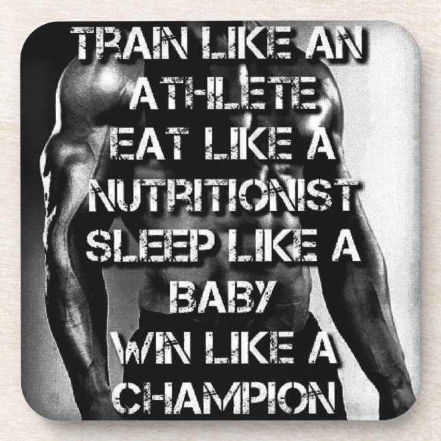 Trainingsmotivation - Ausbildung wie ein Athlet Getränkeuntersetzer (Vorderseite)