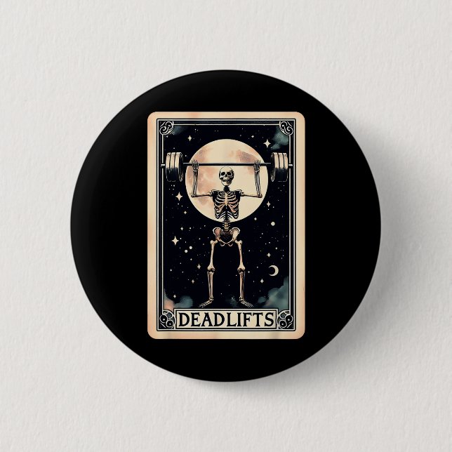 Trainingsschwingengewicht Lifting Funny Halloween  Button (Vorderseite)