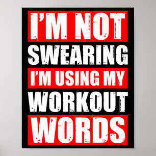 Trainingssprache Sportym Witzige Bodybuilding Poster