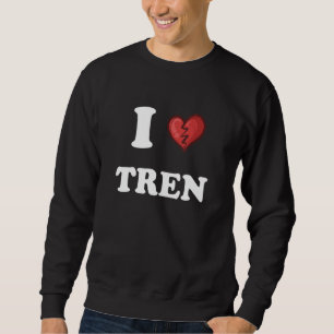 Trainingszitat Ich liebe Tren Design verrückter Bo Sweatshirt