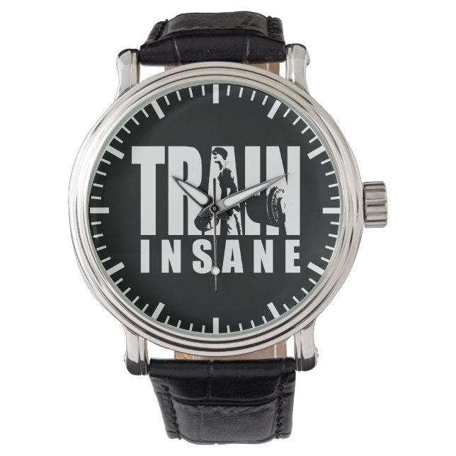 TRAINSANE - Aufzug - Gymnastiktraining Motivierend Armbanduhr (Vorderseite)