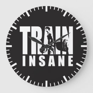 TRAINSANE - Aufzug - Gymnastiktraining Motivierend Große Wanduhr