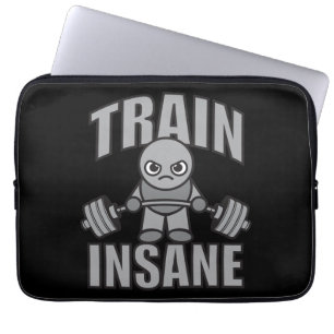 TRAINSANE - Workout Cartoon Anime Motivierend Laptopschutzhülle