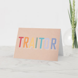 TRAITOR - lustige verlassend Karte