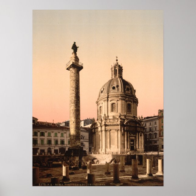 Trajans Column, Rom, Latium, Italien Poster (Vorne)
