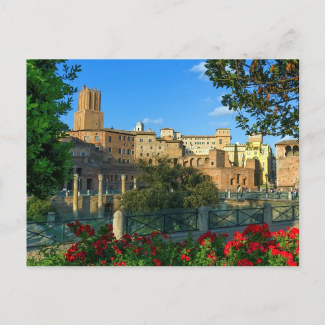 Trajan's forum, Traiani, Roma, Italien Postkarte (Vorderseite)
