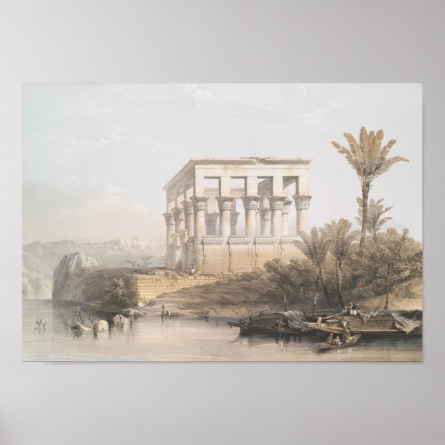 Trajans Kiosk, hypaethral Tempel in Philae Egypt Poster (Vorne)