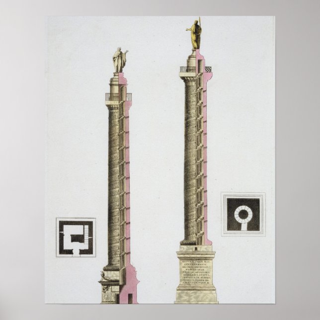 Trajans Kolumne, Rom, von 'Le Costume Ancien et Poster (Vorne)