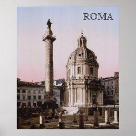 Trajans Säule in Rom (c. 1900) Poster
