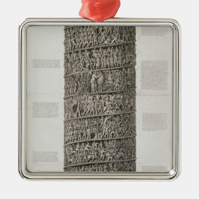 Trajans Spalte (Stich) Silbernes Ornament (Vorne)