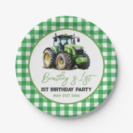 Traktor 1. Geburtstag Party Fun Farm Pappteller