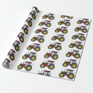 Traktor am Holidays Wrapping Paper Geschenkpapier