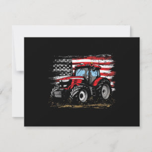 Traktor Amerikanische Vintage-Farm Landwirtschaft Dankeskarte