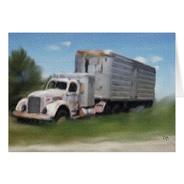 Traktor/Anhänger in einer Feld-Karte (Vorderseite (Horizontal))