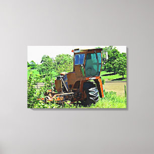 Traktor auf einer Farm Fotografie Wand Kunst