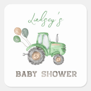 Traktor Baby Shower Stickers   Aufkleber für Zugma