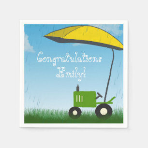 Traktor-Babyparty-Servietten Serviette