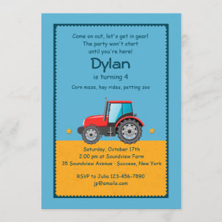 Traktor-Bauernhof-Einladung Einladung