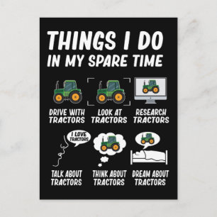 Traktor Boy Funny Farm Traktoren Postkarte