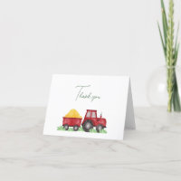 Traktor Danke Karte, Barnyard Farm Geburtstag
