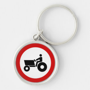 Traktor, der Zeichen bewirtschaftet Schlüsselanhänger